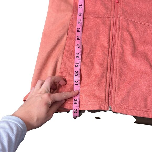 North Face Full Zip Hooded Jacket Salmon Orange Size Medium - Picture 9 of 9
